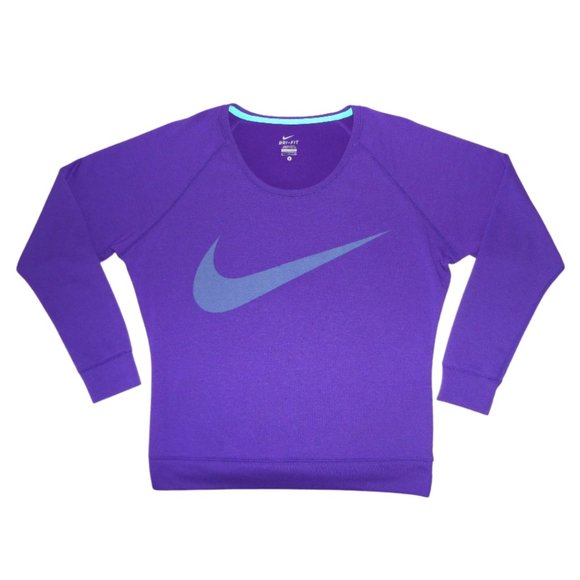 Nike | Dri-Fit Crew Neck Purple Sweatshirt (NWOT) - Picture 2 of 5